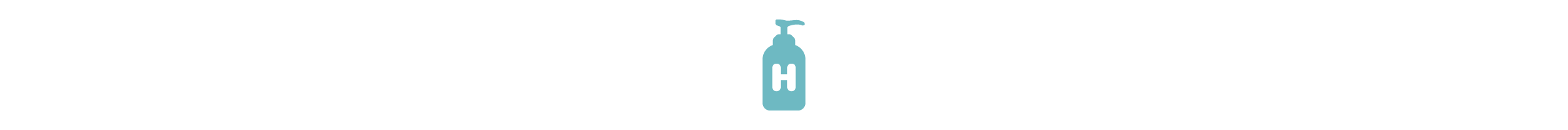 A blue shampoo bottle icon with an H in the center.